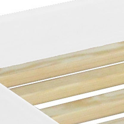 White Solid Wood Twin Bed Frame HomeRoots
