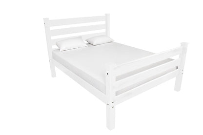 White Solid Wood Twin Bed Frame HomeRoots