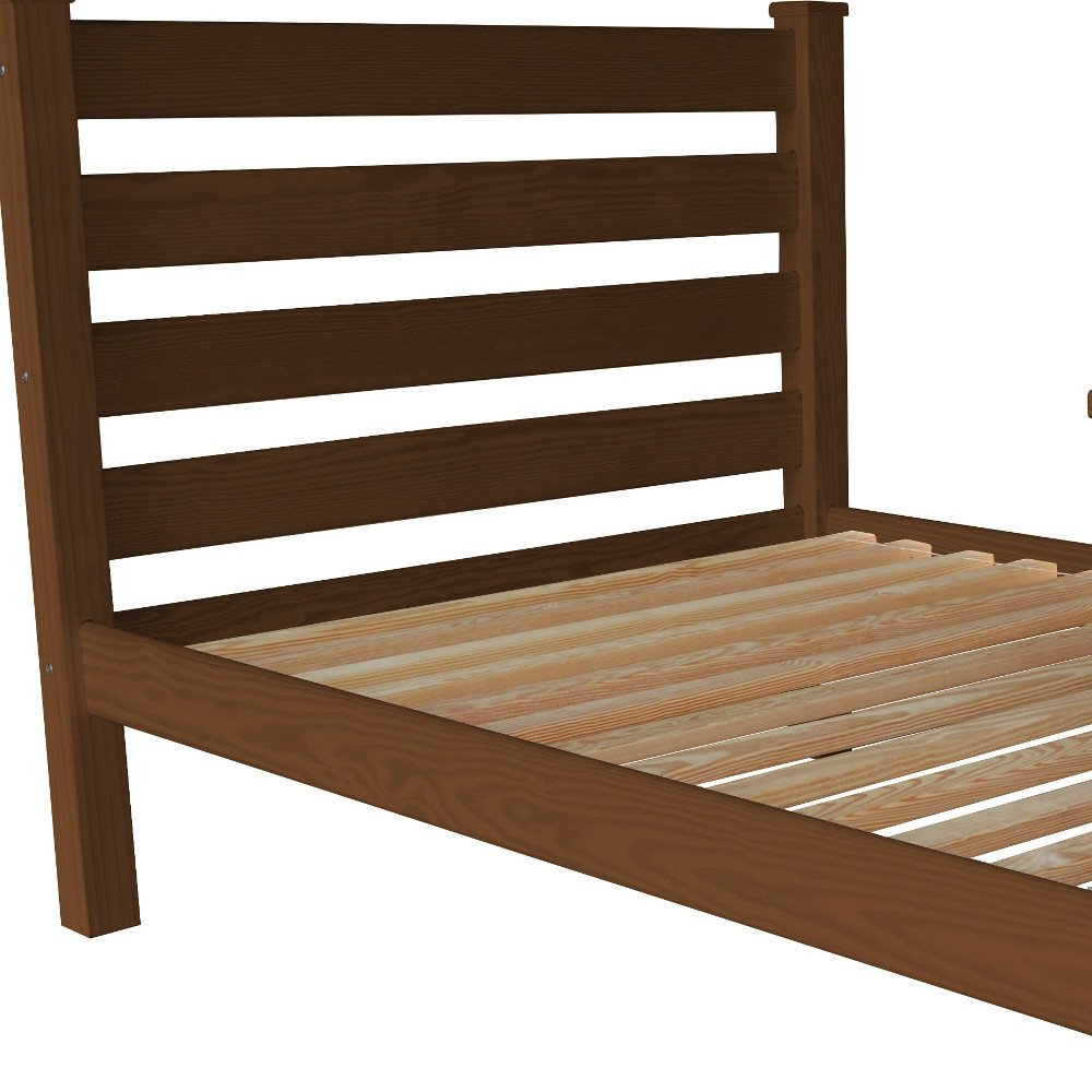 Brown Solid Wood Full Bed Frame HomeRoots