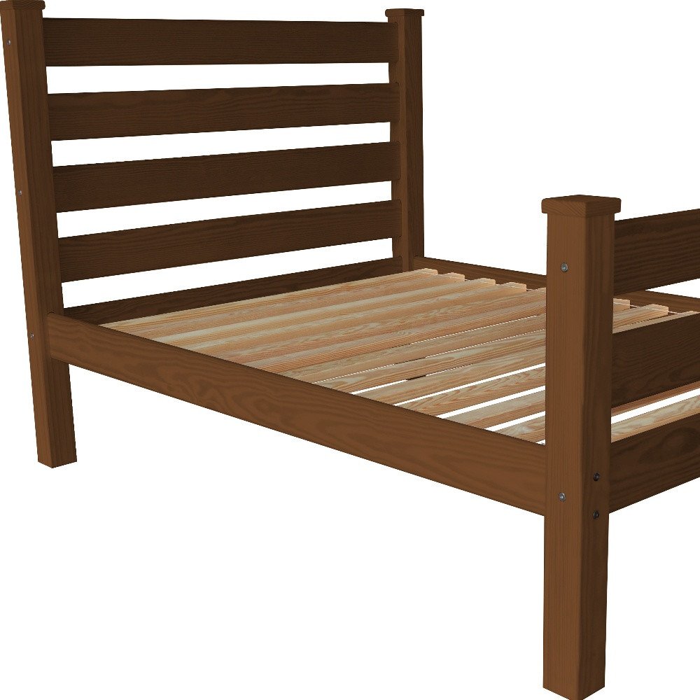 Brown Solid Wood Full Bed Frame HomeRoots