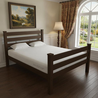 Coffee Solid Wood Full Bed Frame HomeRoots