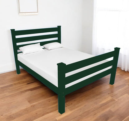 Dark Green Solid Wood Full Bed Frame HomeRoots