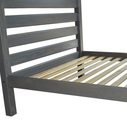 Gray Solid Wood Full Bed Frame HomeRoots