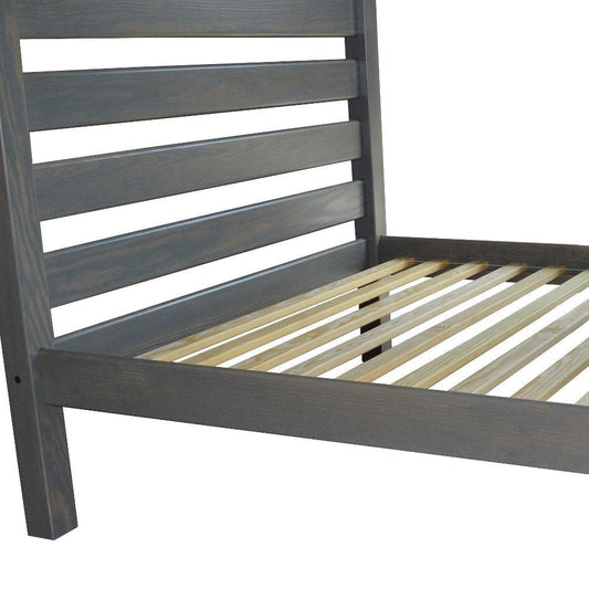 Gray Solid Wood Full Bed Frame HomeRoots