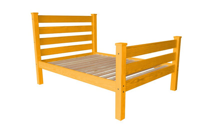 Orange Solid Wood Full Bed Frame HomeRoots