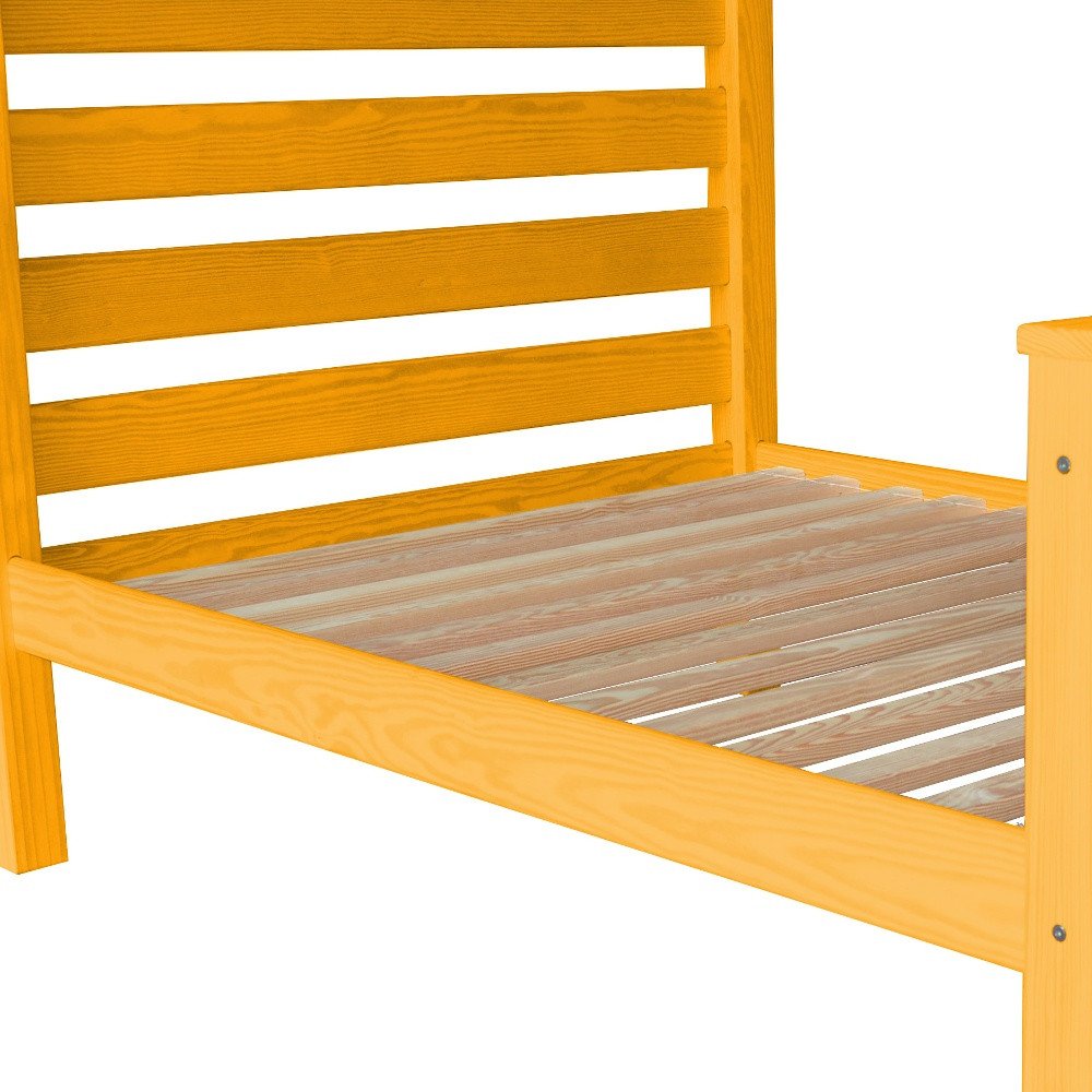 Orange Solid Wood Full Bed Frame HomeRoots