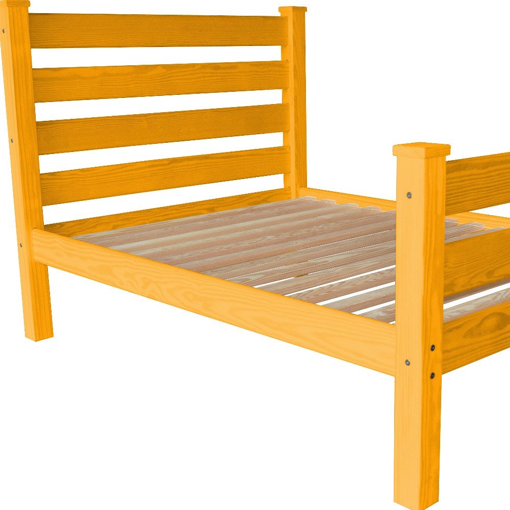 Orange Solid Wood Full Bed Frame HomeRoots