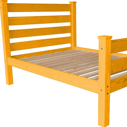 Orange Solid Wood Full Bed Frame HomeRoots