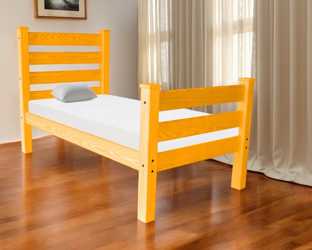 Orange Solid Wood Full Bed Frame HomeRoots