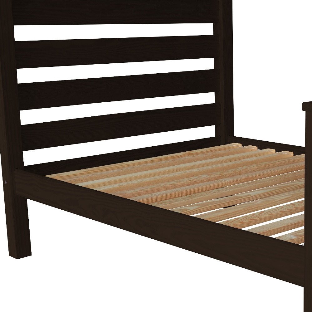 Brown Solid Wood Full Bed Frame HomeRoots