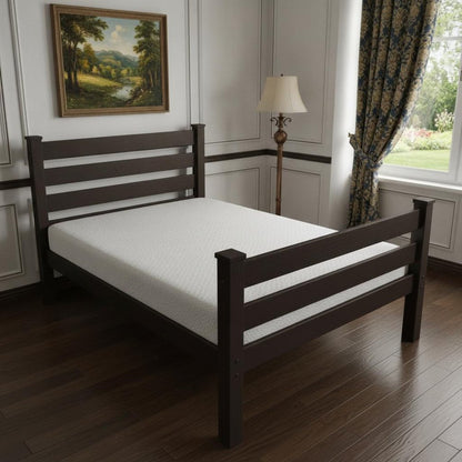 Brown Solid Wood Full Bed Frame HomeRoots