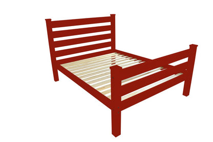 Red Solid Wood Full Bed Frame HomeRoots