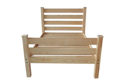 Natural Solid Wood Full Bed Frame HomeRoots