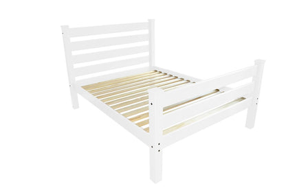 White Solid Wood Full Bed Frame HomeRoots