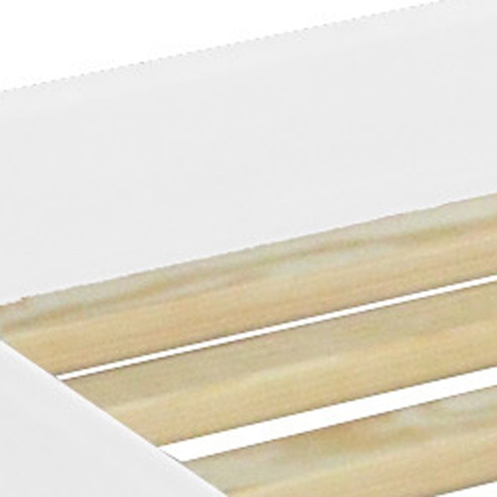White Solid Wood Full Bed Frame HomeRoots