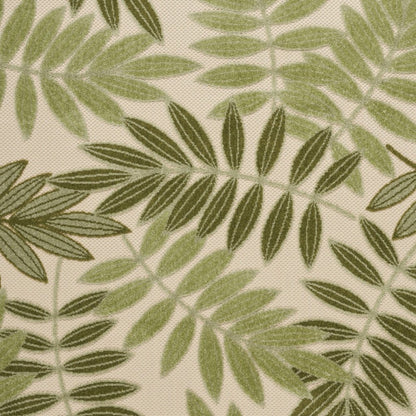 5' X 8' Ivory And Green Palm Leaf Indoor Outdoor Area Rug HomeRoots
