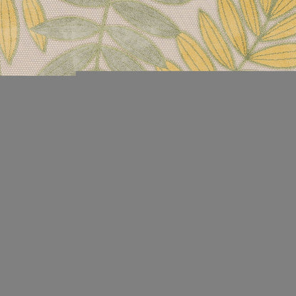 8' Green Yellow And Blue Round Palm Leaf Indoor Outdoor Area Rug HomeRoots