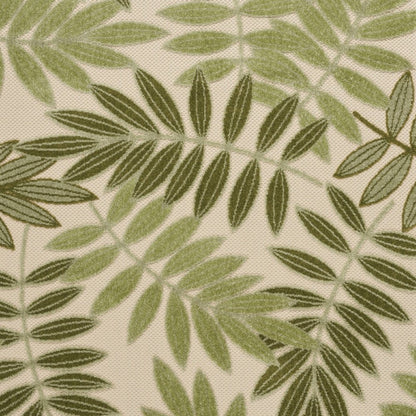 6' X 9' Ivory And Green Palm Leaf Indoor Outdoor Area Rug HomeRoots