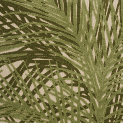 6' X 9' Ivory And Green Palm Leaf Indoor Outdoor Area Rug