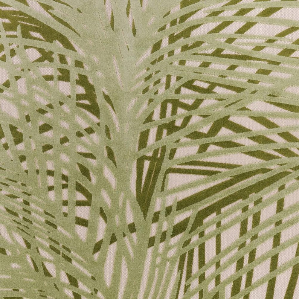 8' X 11' Ivory And Green Palm Leaf Indoor Outdoor Area Rug HomeRoots