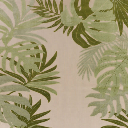 8' X 11' Ivory And Green Palm Leaf Indoor Outdoor Area Rug HomeRoots