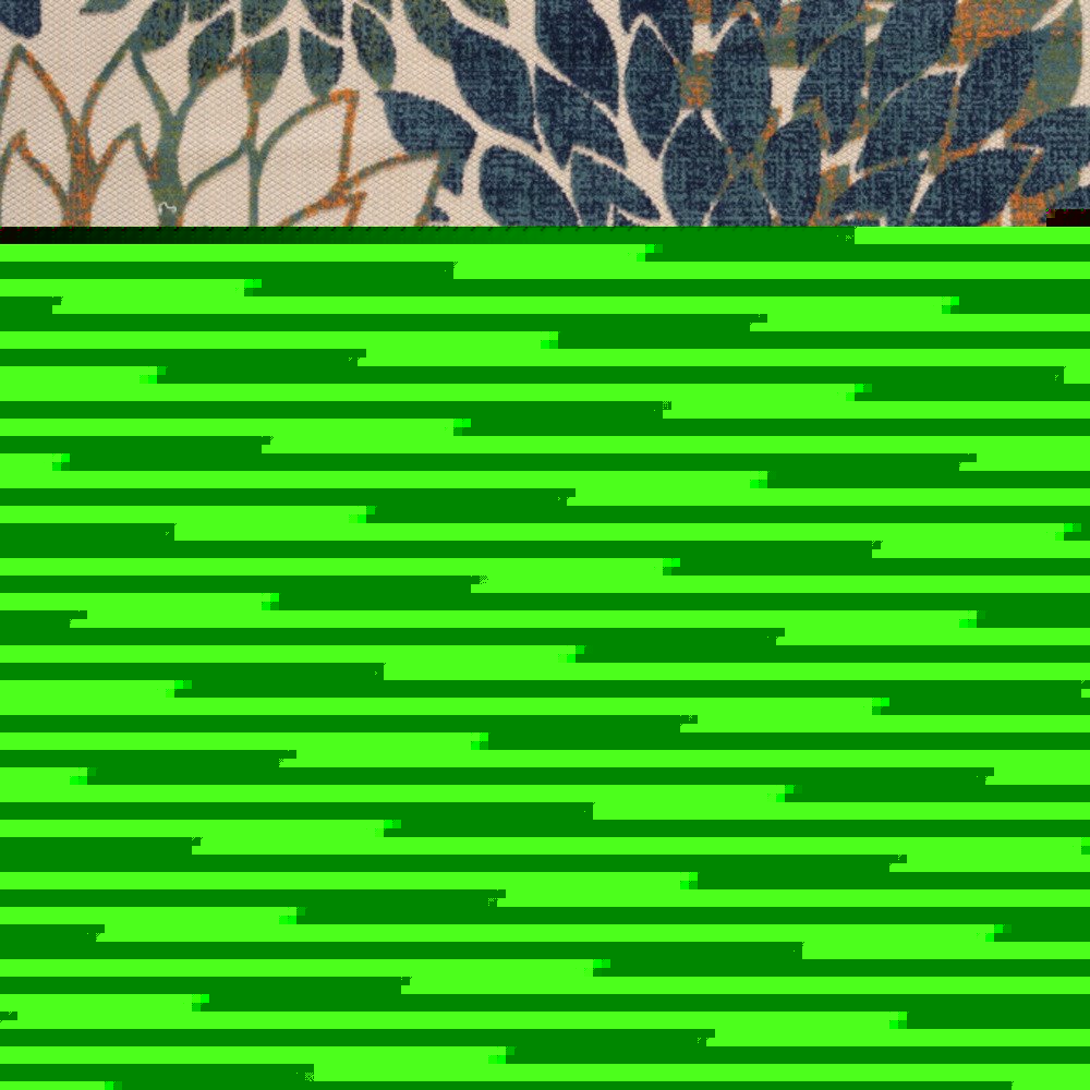 10' X 14' Blue Green And Orange Floral Indoor Outdoor Area Rug HomeRoots