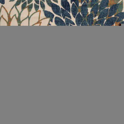 10' X 14' Blue Green And Orange Floral Indoor Outdoor Area Rug HomeRoots