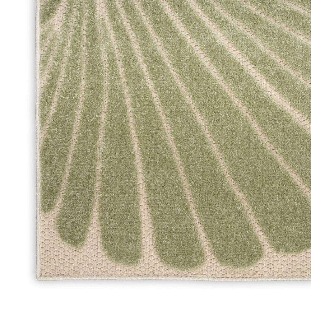 10' X 14' Ivory Green Yellow Blue And Dark Green Starfish Indoor Outdoor Area Rug HomeRoots