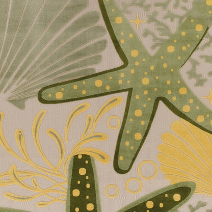 10' X 14' Ivory Green Yellow Blue And Dark Green Starfish Indoor Outdoor Area Rug HomeRoots