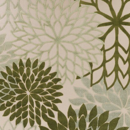 10' X 14' Ivory And Green Floral Indoor Outdoor Area Rug HomeRoots