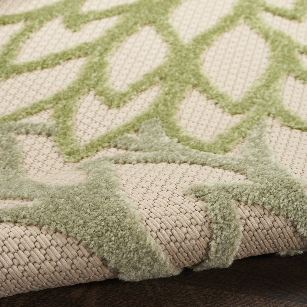 10' X 14' Ivory And Green Floral Indoor Outdoor Area Rug HomeRoots
