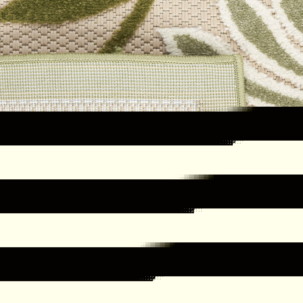 9' X 12' Ivory And Green Floral Indoor Outdoor Area Rug HomeRoots