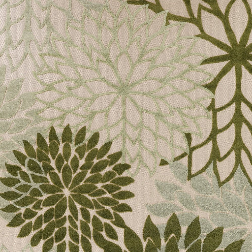 9' X 12' Ivory And Green Floral Indoor Outdoor Area Rug HomeRoots