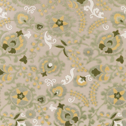 9' X 12' Ivory Green And Yellow Floral Indoor Outdoor Area Rug HomeRoots