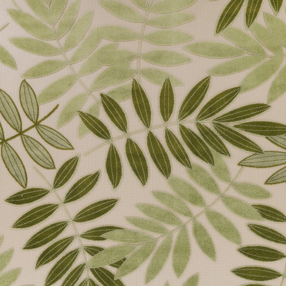 9' X 12' Ivory And Green Palm Leaf Indoor Outdoor Area Rug HomeRoots