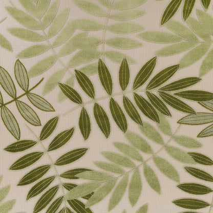 9' X 12' Ivory And Green Palm Leaf Indoor Outdoor Area Rug HomeRoots