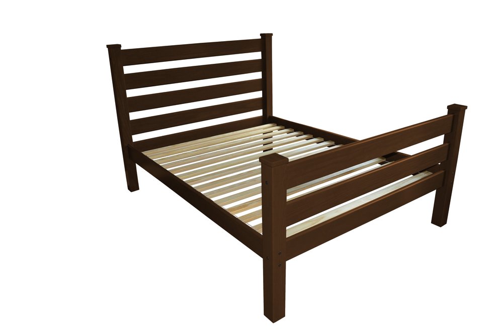 Brown Solid Wood Queen Bed Frame HomeRoots