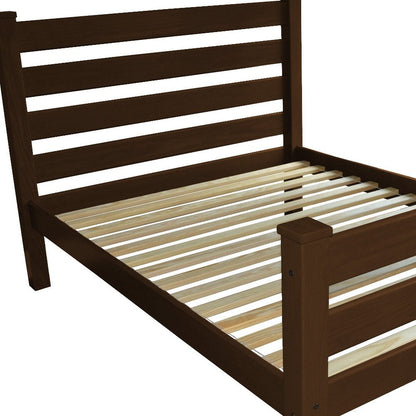 Brown Solid Wood Queen Bed Frame HomeRoots