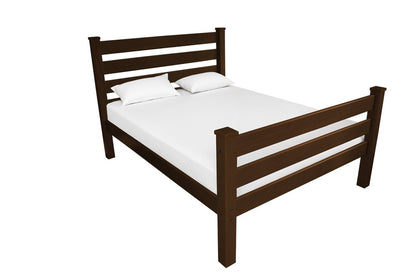 Brown Solid Wood Queen Bed Frame HomeRoots