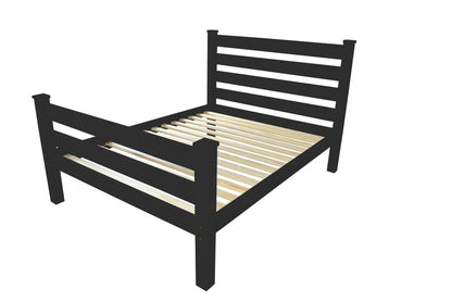 Black Solid Wood Queen Bed Frame HomeRoots