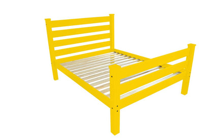 Yellow Solid Wood Queen Bed Frame HomeRoots
