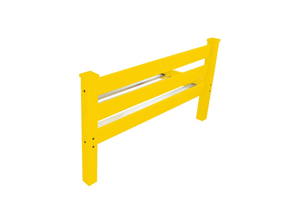 Yellow Solid Wood Queen Bed Frame HomeRoots