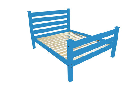 Caribbean Blue Solid Wood Queen Bed Frame HomeRoots