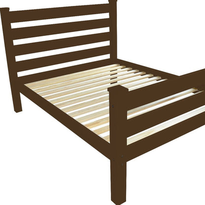 Coffee Solid Wood Queen Bed Frame HomeRoots