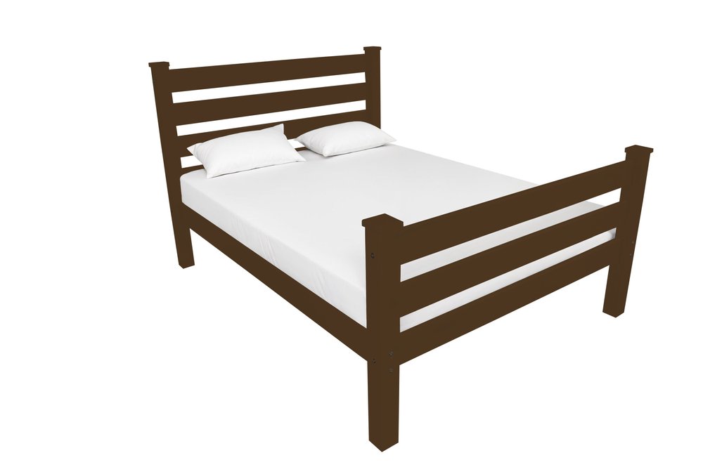 Coffee Solid Wood Queen Bed Frame HomeRoots