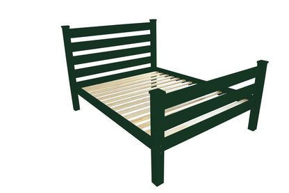 Dark Green Solid Wood Queen Bed Frame HomeRoots
