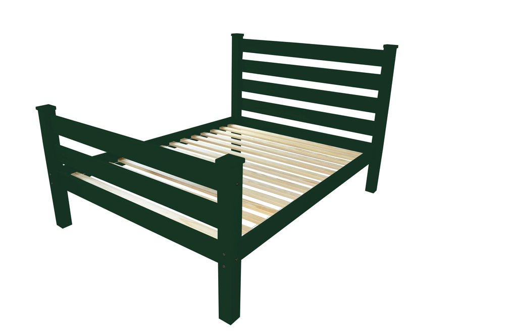 Dark Green Solid Wood Queen Bed Frame HomeRoots