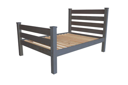 Gray Solid Wood Queen Bed Frame HomeRoots