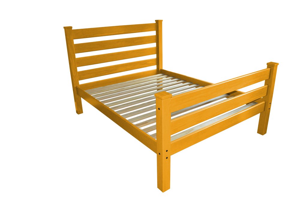 Orange Solid Wood Queen Bed Frame HomeRoots