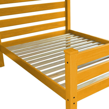 Orange Solid Wood Queen Bed Frame HomeRoots